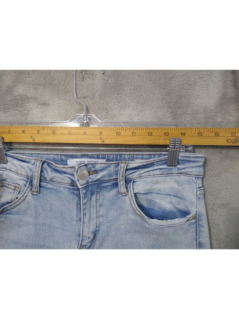 Judy Blue Jeans Womens 7/28 Denim Boyfriend Mid Rise Distressed Stretch - Picture 3 of 10